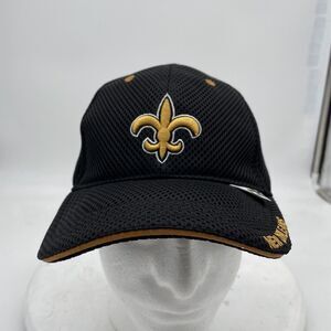 New Orleans Saints Sun Products Black Hat Mesh Adjustable